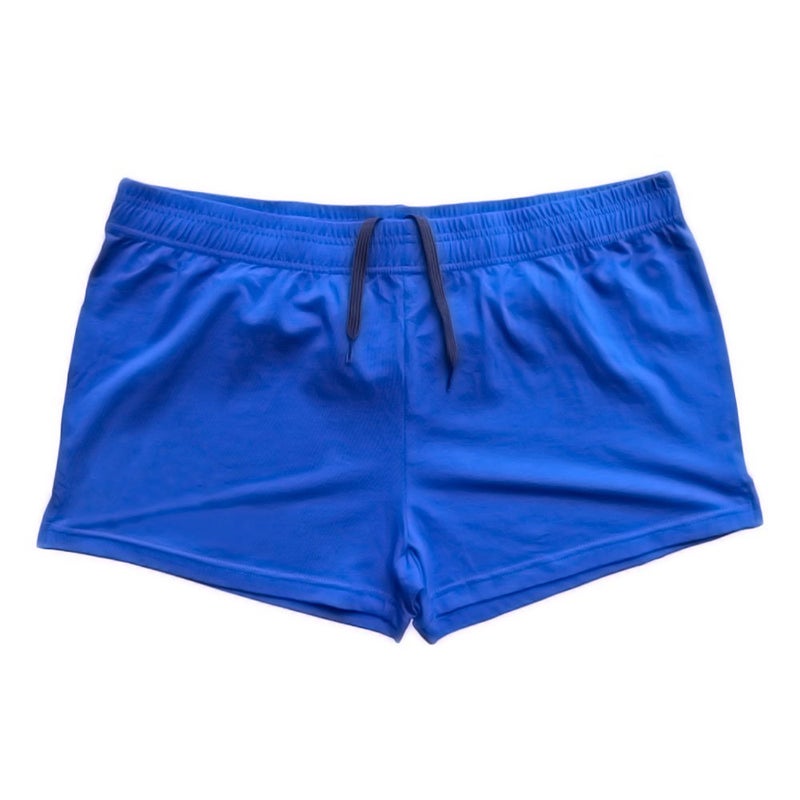 palglg Mens Bodybuilding Shorts 3 Inch Inseam Drawstring Closure Cotton PLN Black+Blue+Grey+Yellow XL - Image 4